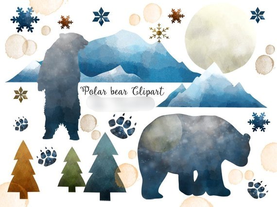 Polar bear Kit Digital Ursinho Polar - Imagem 1
