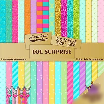 Pomposa_LOL_SURPRISE Kit Digital Papeis Lol Surprise - Imagem 1