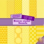 Kit Digital Papeis Basicos Vividos Amarelo
