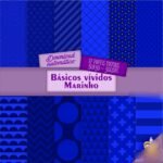 Kit Digital Papeis Basicos Vividos Azul Marinho