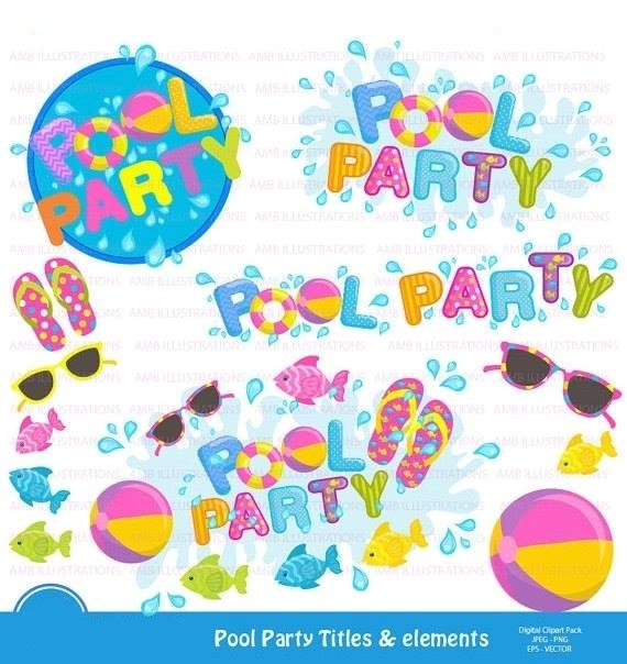 Pool Party Titles _ Elements Kit Digital Pool Party - Imagem 1
