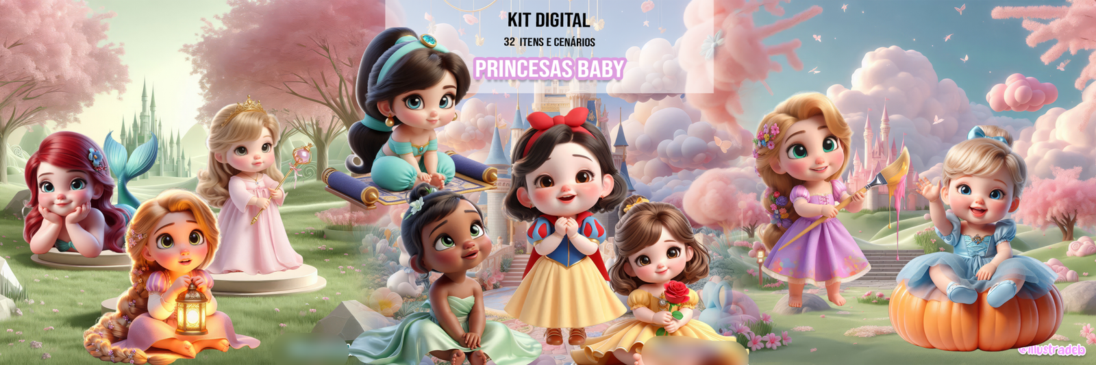 Princesas Baby 2 Kit Digital Princesas Baby 2 - Imagem 1