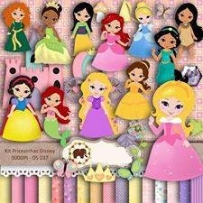 Princesinhas Disney Kit Digital Princesinhas - Imagem 1