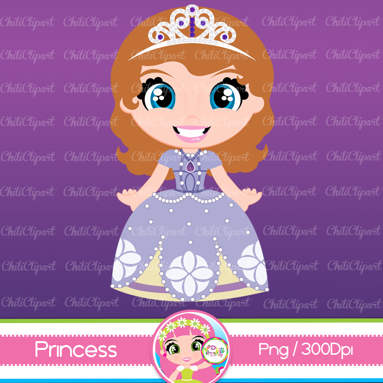 Princess Sofia Chiliclipart Kit Digital Princesinha Sofia - Imagem 1