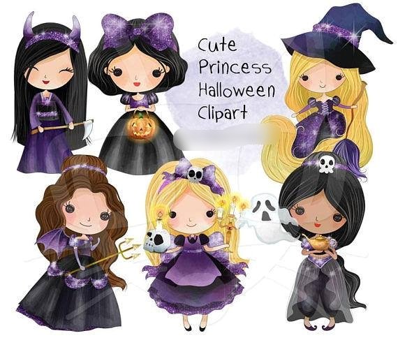 PrincessHalloween Kit Digital Princesas Hallowen - Imagem 1