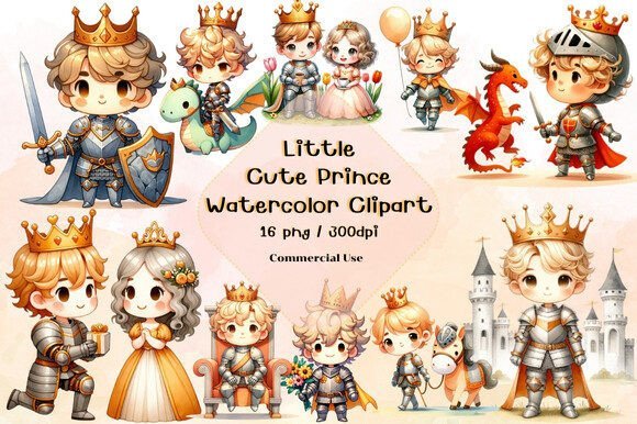 Principe Aquarela Kit Digital Principe Aquarela - Imagem 1