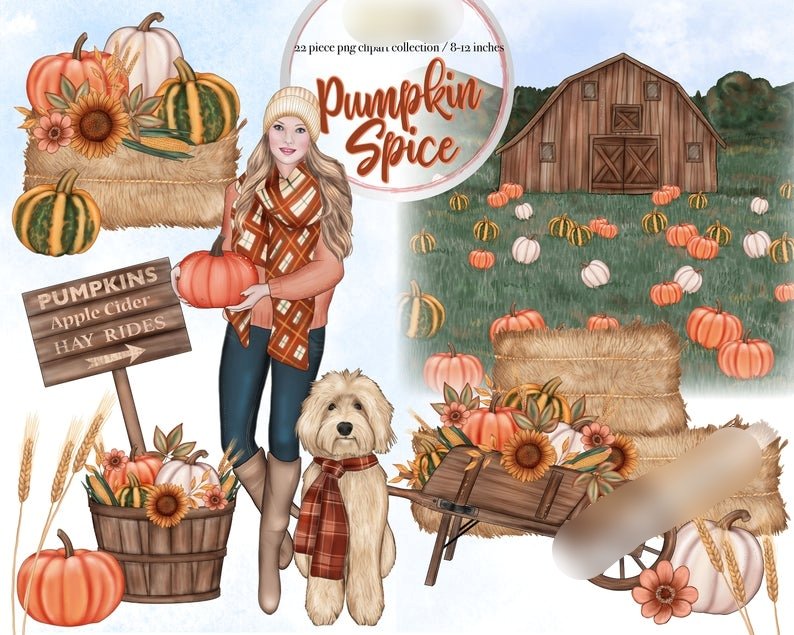 Pumpkin Spice-Gaynor Kit Digital Fazenda Aboboras - Imagem 1