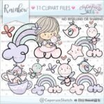 Kit Digital Arco-Iris Baby