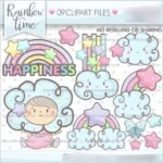 Kit Digital Arco-Iris Clipart