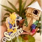 Arquivo Topo de Bolo Rapunzel Enrolados Torres 3D