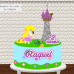 Arquivo Topo de Bolo Rapunzel Enrolados em Camadas 3