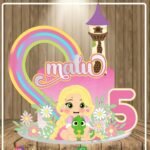 Arquivo Topo de Bolo Rapunzel Enrolados em Camadas Baby
