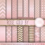 Kit Digital Papeis Rose Gold