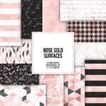 Kit Digital Papeis Rosé Gold