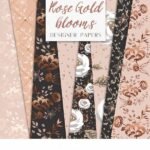 Kit Digital Papeis Rose Gold