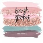 Kit Digital Rabiscos Rose Gold