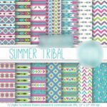 Kit Digital Papeis Tribal Verão