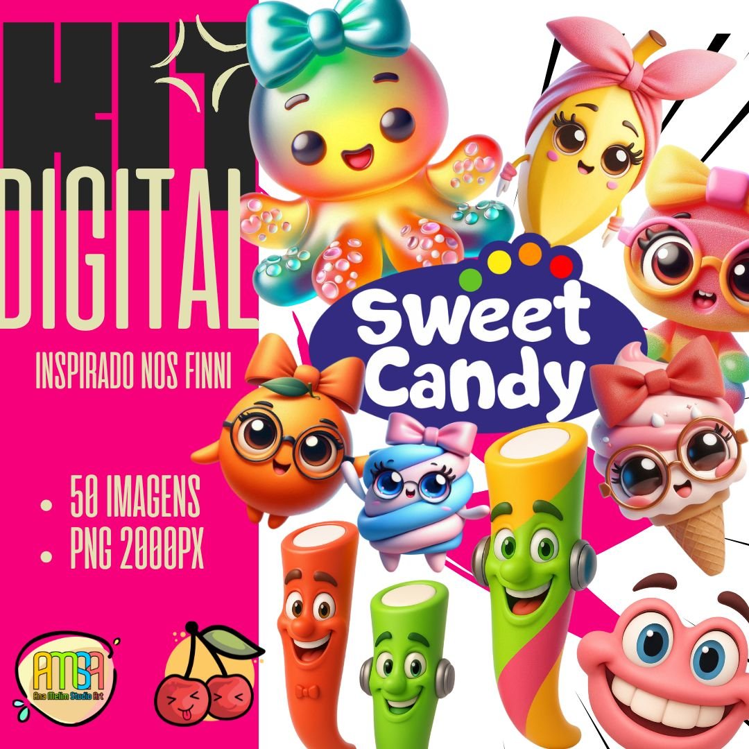 SWEET CANDY DOCES Kit Digital Doces Sweent Candy - Imagem 1