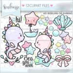 Kit Digital Cavalo Marinho Clipart