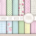 Kit Digital Papeis Madeira Shabby Chic