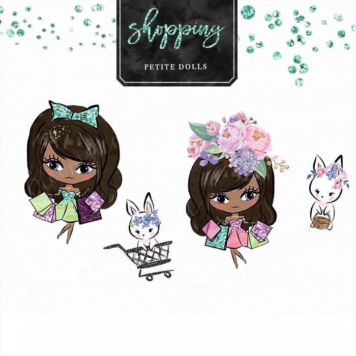 Shopping Dolls V3 BLOOMSICAL Kit Digital Bonecas Fazendo Compras - Imagem 1