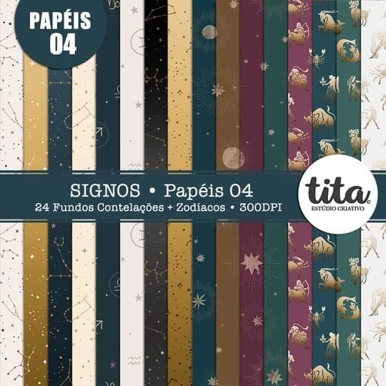 Signos Papéis 4 Kit Digital Papéis Signos 4 - Imagem 1