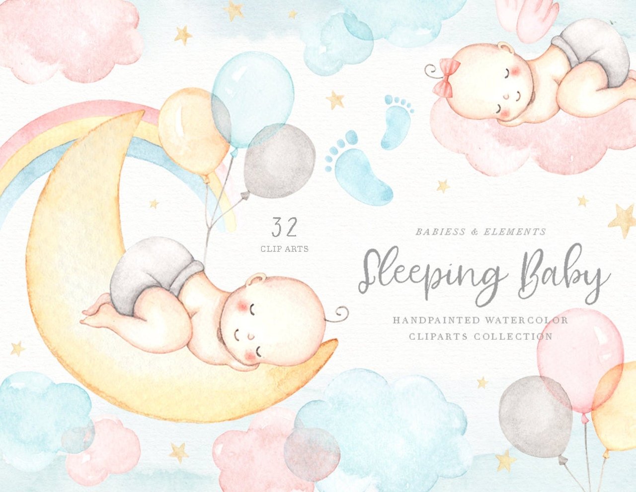Sleeping Baby Kit Digital Bebê Dormindo - Imagem 1
