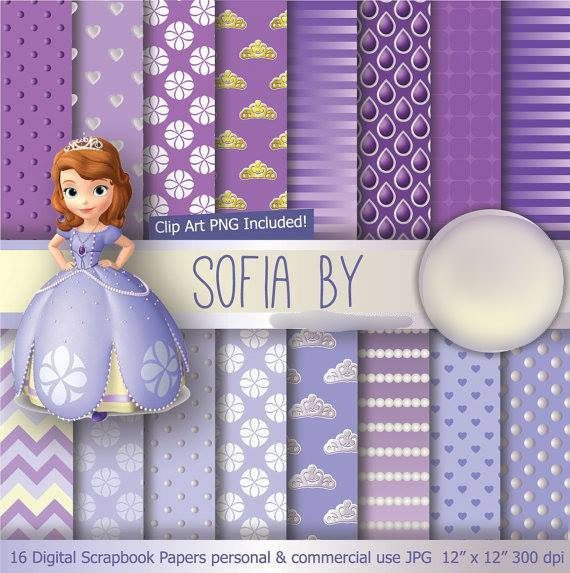 Sofia Kit Digital Papeis Princesa Sofia - Imagem 1