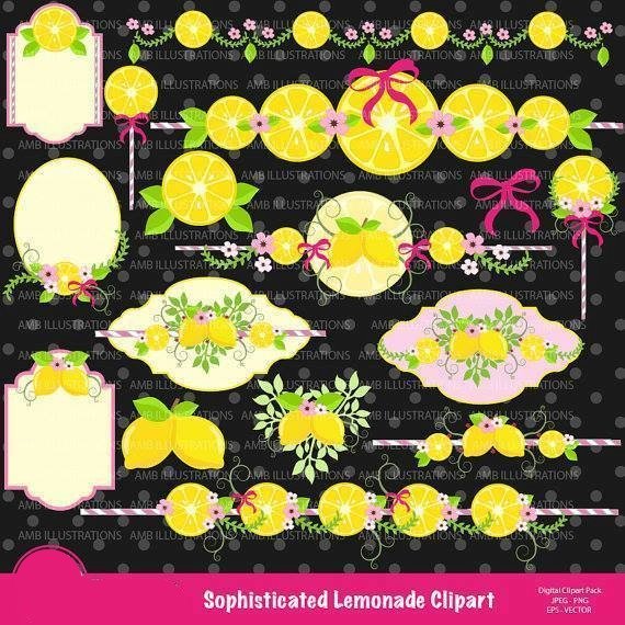 Sophisticated Lemonade Kit Digital Limonada Molduras - Imagem 1