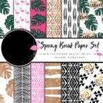 Kit Digital Papeis Férias de Primavera