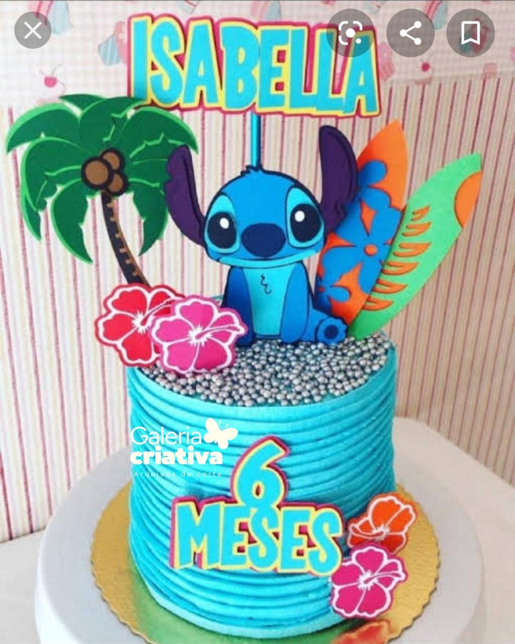 Stitch em Camadas 4 Arquivo Topo de Bolo Stitch em Camadas 4 - Imagem 1