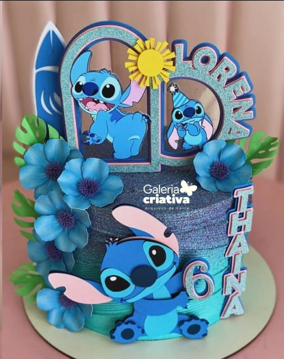 Stitch em Camadas Portal Arquivo Topo de Bolo Stitch em Camadas Portal - Imagem 1