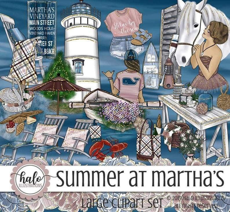 Summer At Martha_s-Halo Arquivo Kit Digital Viagens no Verão - Imagem 1