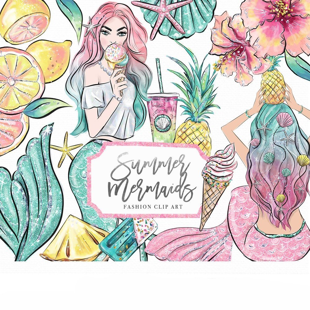 Summer_Mermaids Kit Digital Sereias - Imagem 1