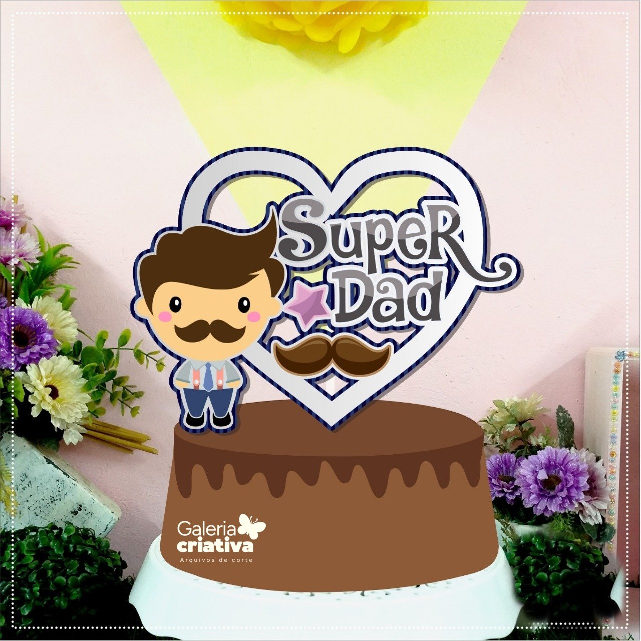 Super Dad Coração Arquivo dia dos Pais Topo Super Dad Coração - Imagem 1