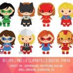 Kit Digital Super Heroinas