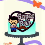 Arquivo dia dos Pais Topo Super Pai Coração