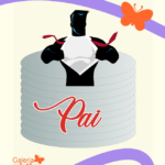 Arquivo dia dos Pais Topo Super Pai Silhueta