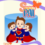Arquivo dia dos Pais Topo Super Pai e Filhos em Camadas 2