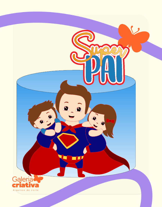Super Pai e Filhos em Camadas 2 Arquivo dia dos Pais Topo Super Pai e Filhos em Camadas 2 - Imagem 1