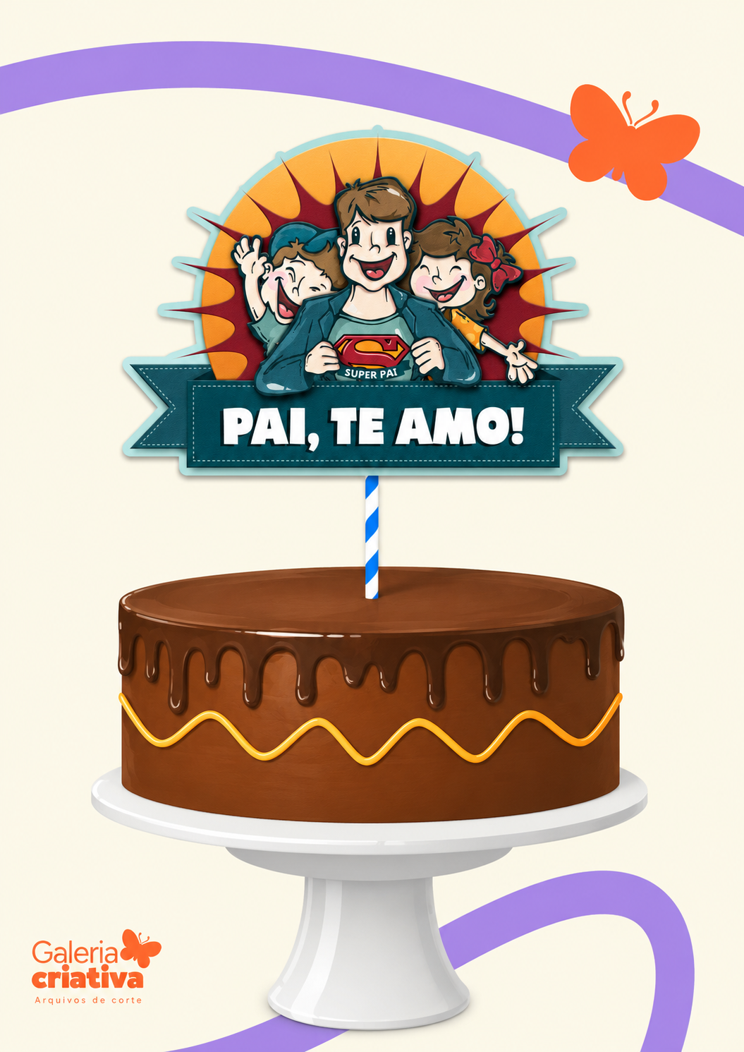 Super Pai te amo Arquivo dia dos Pais Topo Super Pai Te Amo - Imagem 1