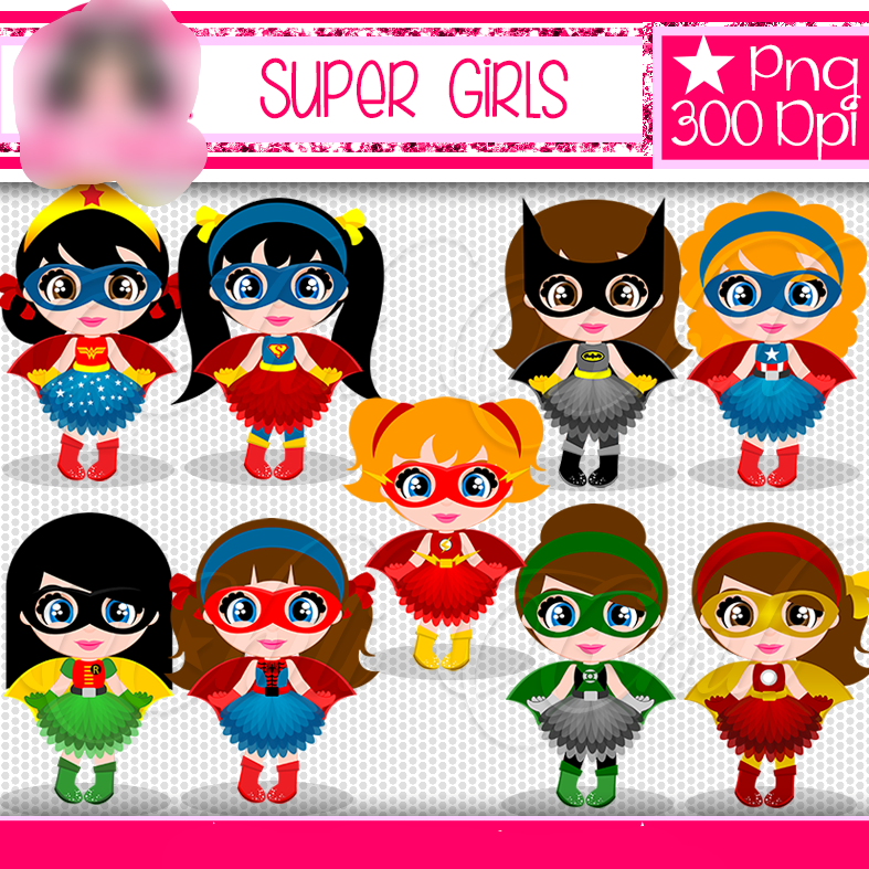 Super heroes girls Kit Digital Super Heroinas - Imagem 1