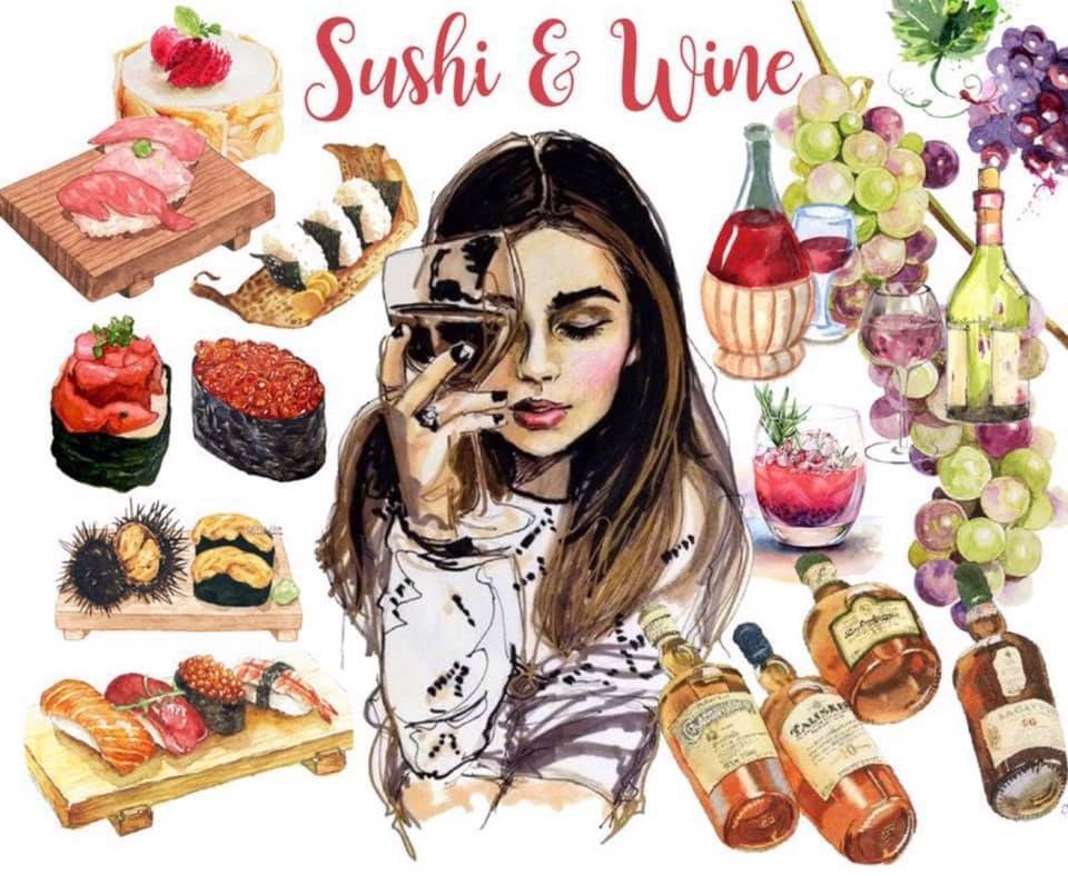 Sushi _ Wine Kit Digital Sushi e Vinho - Imagem 1