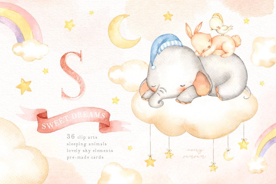 Sweet Dreams Kit Digital Bons Sonhos - Imagem 1