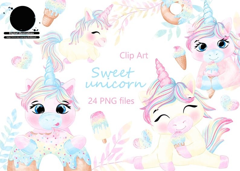 Sweet Unicorn Kit Digital Unicornio Baby - Imagem 1
