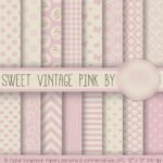 Kit Digital Papeis Doce Vintage Rosa
