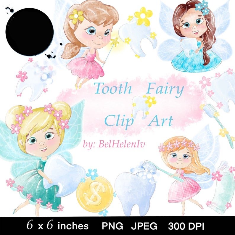 TOOH_FAIRY_CLIPART Kit Digital Fada do Dente - Imagem 1