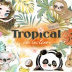 Arquivo Kit Digital TROPICAL AQUARELA