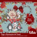 Kit Digital Natal Tags e Ilustrações