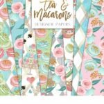 Kit Digital Papeis Macarrons